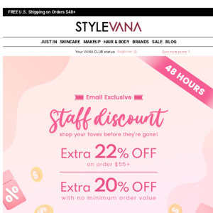 Going once, going twice... EXTRA 22% OFF