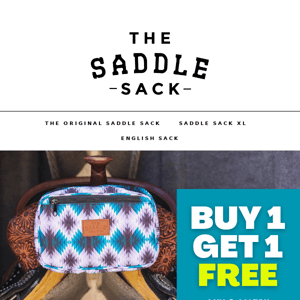 Buy 1 Get 1 FREE Mix & Match Saddle Sacks!