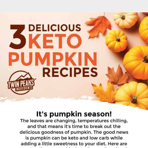 🎃 Everything Pumpkin! 3 Low Carb Recipes
