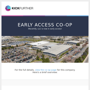 Early Access Co-Op: iRecertify, LLC is offering 6.49% profit in 5.9 months.