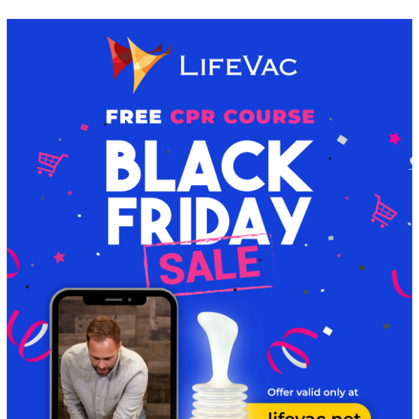 LifeVac Black Friday Special! Free CPR Course