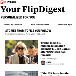 What's new on Flipboard: Stories from U.S. Politics, Finance, Technology and more