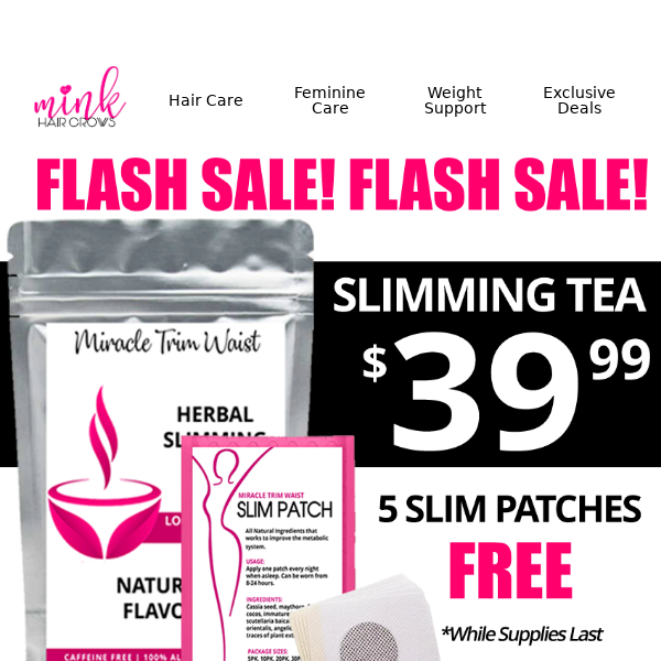 FLASH: 24pk Tea w/FREE 5pk Patches $39.99