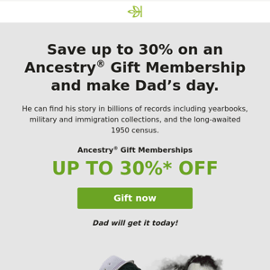 Gift Membership SALE: Dad will get it today!