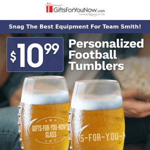 $10.99 Personalized Football Drinking Glasses For Gifts For You Now!