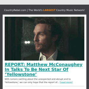 REPORT: Matthew McConaughey In Talks To Be Next Star Of ‘Yellowstone’