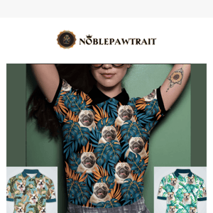 😎Showcase Their Charisma: Get a Custom Polo Shirt with Pet's Face