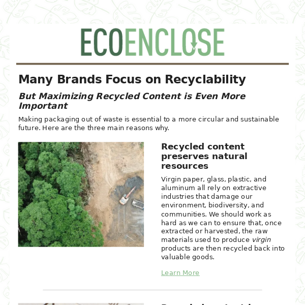 Why Recycled Content Matters