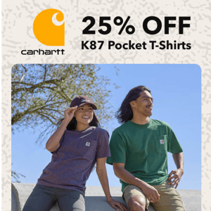 RIGHT NOW: 25% off Carhartt K87 Pocket Tees