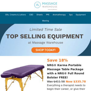 Limited Time Savings on Top Selling Equipment