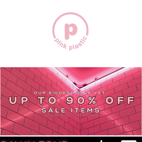 UP TO 90% OFF SALE ITEMS!! 😱😬