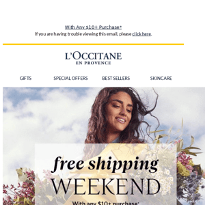 Free Shipping All Weekend Long!