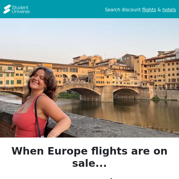 When Europe flights are on sale...