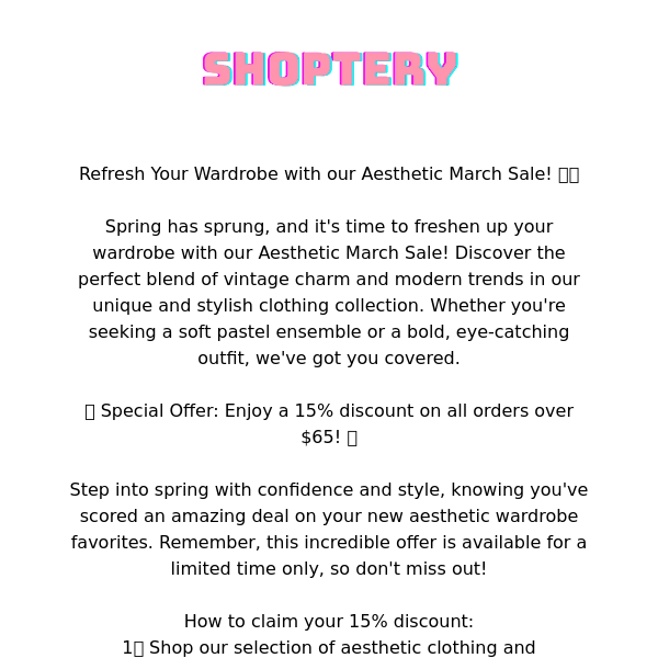 Blossom into Spring: Unleash Your Style with 15% Off Aesthetic Outfits! 🌸💃🎉