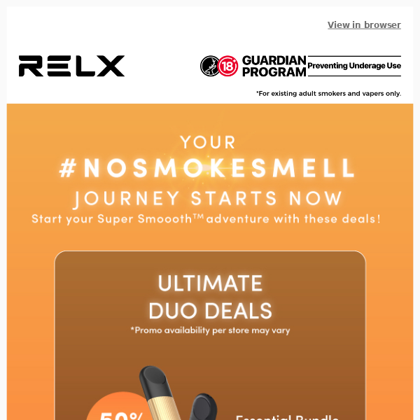 [Up to 50% OFF] Your #Nosmokesmell Journey starts now!
