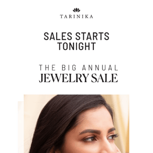 Tarinika's Big Annual Jewelry Sale Starts Midnight | Up to 70% Off | Best Time to Make Your First Purchase