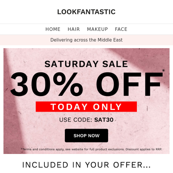 Saturday Sale 🌞 30% Off