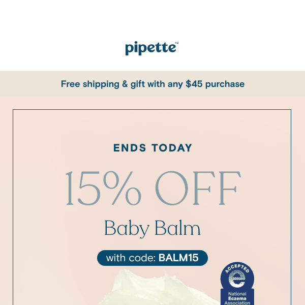 Last call: 15% off Baby Balm