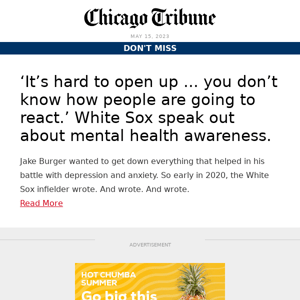 White Sox players on mental health awareness