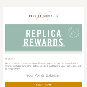 Use your Rewards on Last Chance Surfaces