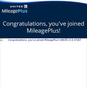 You have successfully enrolled in MileagePlus