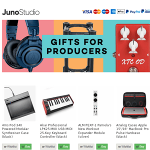 Christmas gift ideas for producers at Juno!