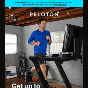 Up to $700 off select Peloton purchases