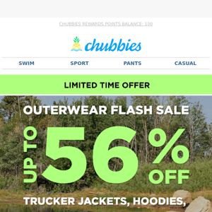 Up to 56% off OUTERWEAR