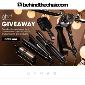 WIN $500+ worth of ghd products! ✨﻿💸