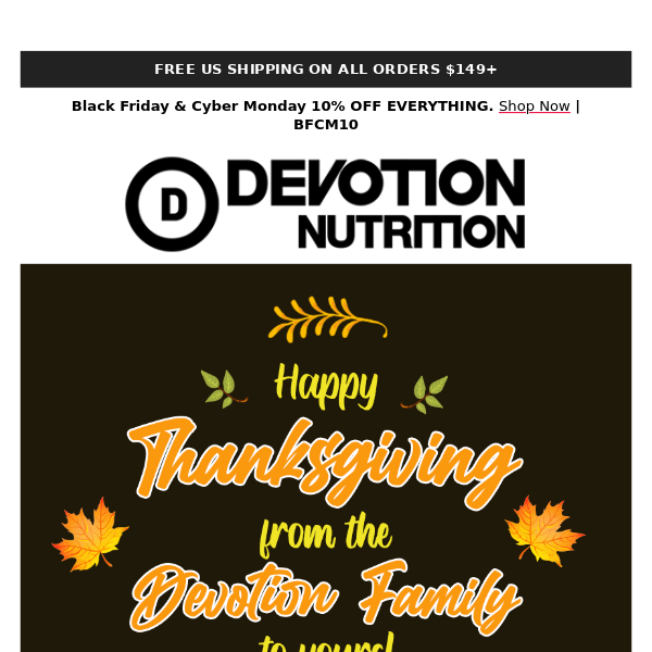 Happy Thanksgiving, Devotion Family! 🍂