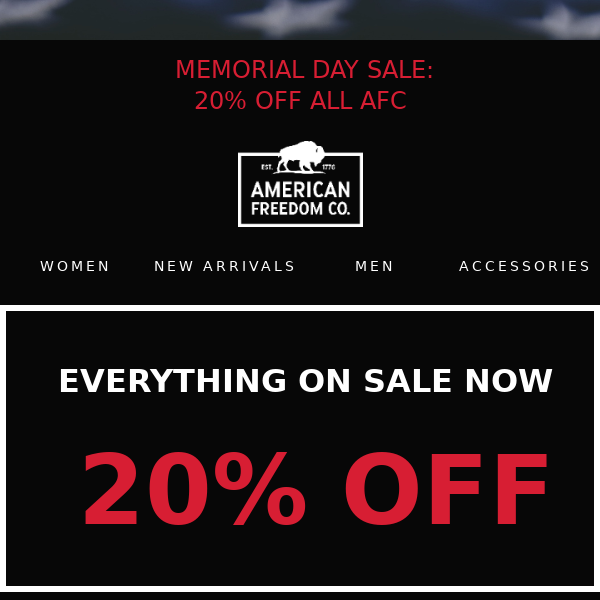 Memorial Day Sale at AFC! 🇺🇸