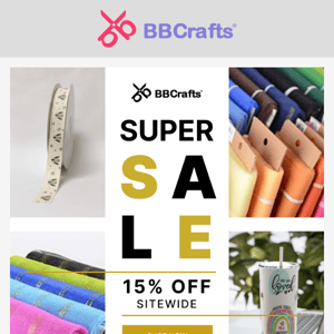 Monday Super Sale with up to 15% Off All Wholesale Price! BB Crafts Inc.