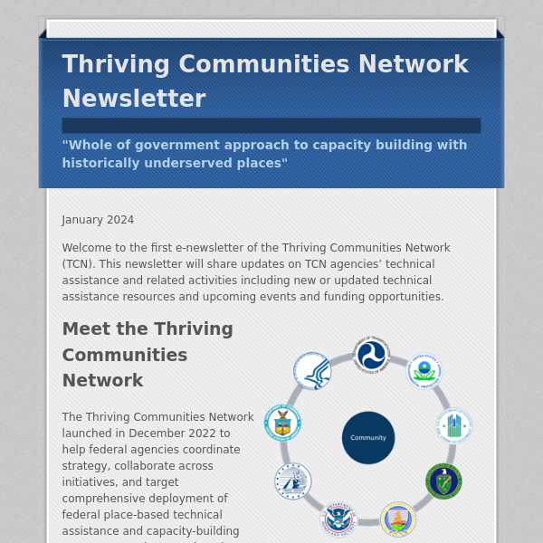 Thriving Communities Network January e-Newsletter