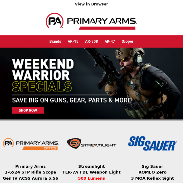 HUGE SAVINGS 💲  on Firearm Parts and MORE! 
