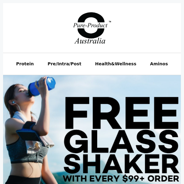 🚀 Limited Time Offer: Free Glass Shaker with $99+ Orders! Get Yours Now! 🏋️‍♀️🥤