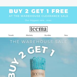 Teema Towels, Did You Hear The News?! BUY 2 Get 1 Free 😱 While Supplies Last 📦