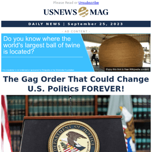 The Gag Order That Could Change U.S. Politics Forever!