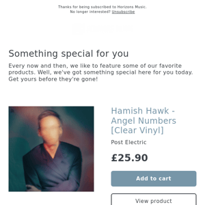 LIMITED! NEW VERSION! Hamish Hawk - Angel Numbers [Dark Blue Vinyl]