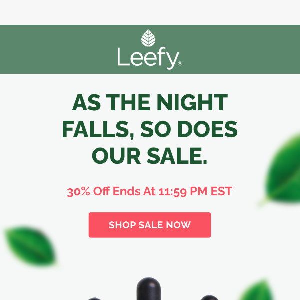 ⌛ Last Call: Leefy's 30% Off Sale Ends Tonight!