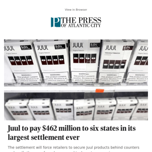 Juul to pay $462 million to six states in its largest settlement ever