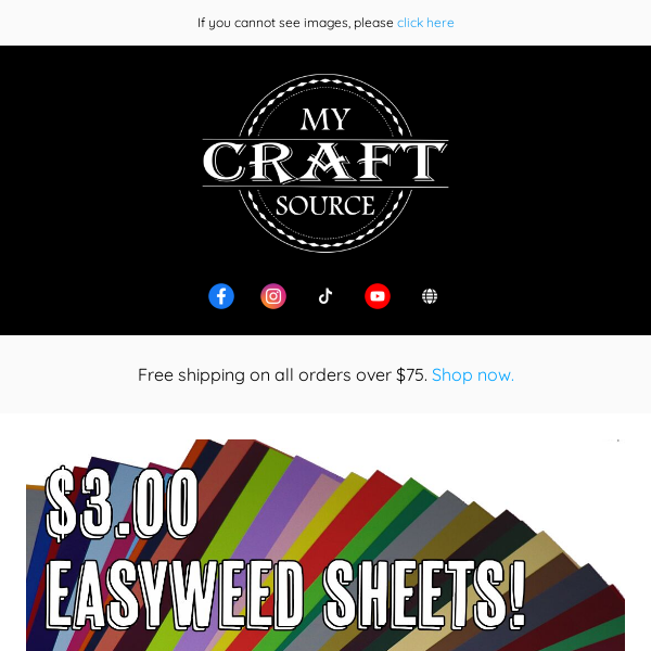 $3.00 EasyWeed Sheets