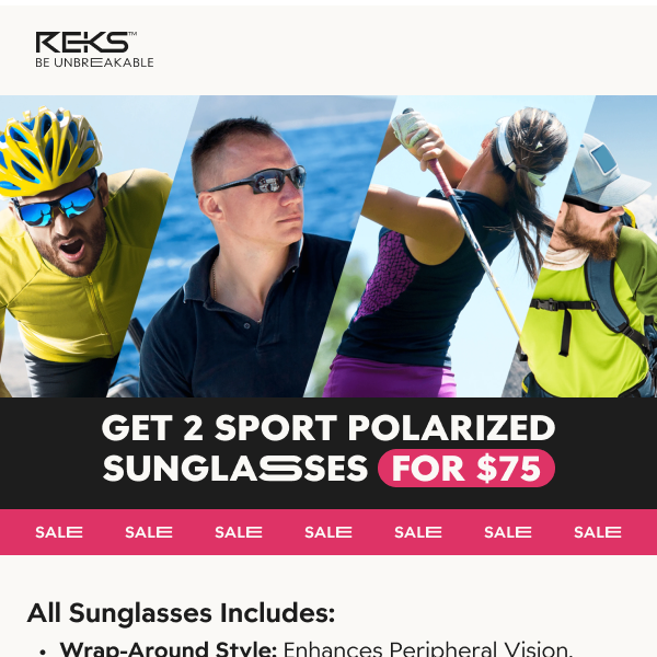 Hot Deal! 2 Polarized Sunglasses for $75