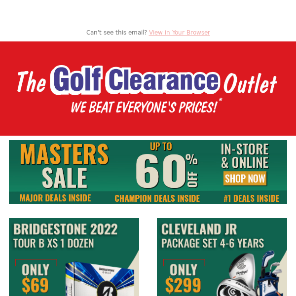 🌸 Masters 2023 Golf Sale Now On ⛳
