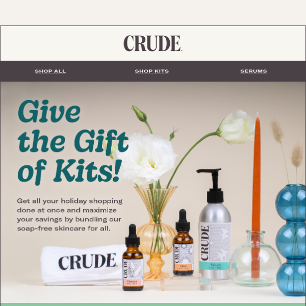 25% Off: Revitalize Your Skin with CRUDE Kits