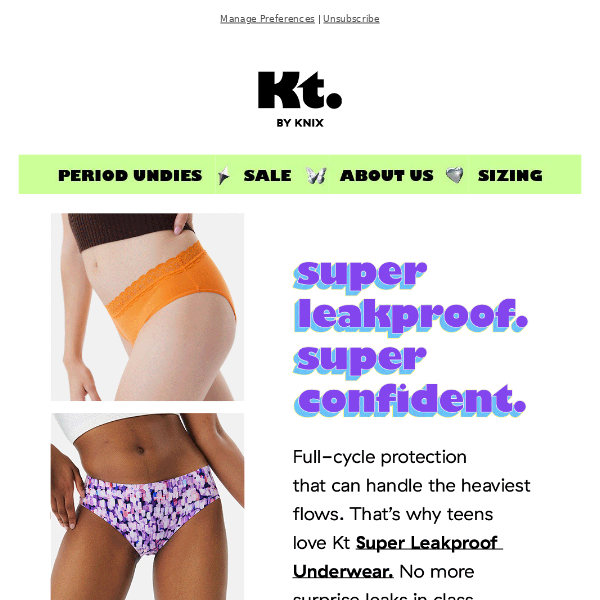 super leakproof was made for school - Knix Teen