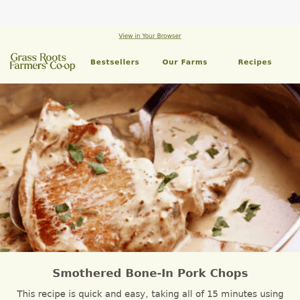 One-Pan Wonders: Smothered Bone-In Pork Chops