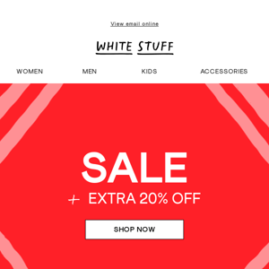 Extra 20% off sale | For a limited time