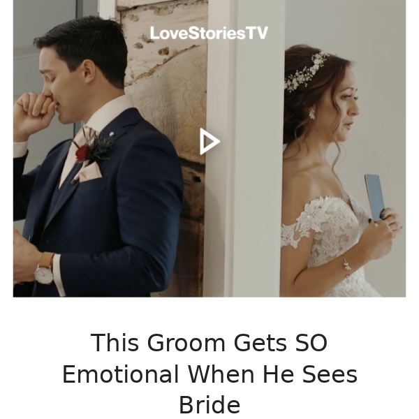 This Groom's Emotional Reaction Will Make You Cry