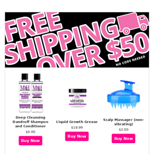 Friday Freebies + Free Shipping over $50