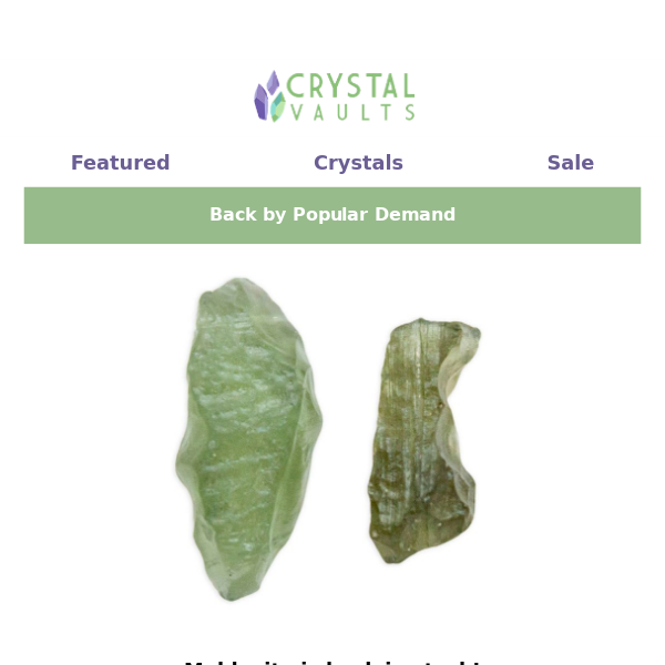 Breaking News: Moldavite is back! ☄️